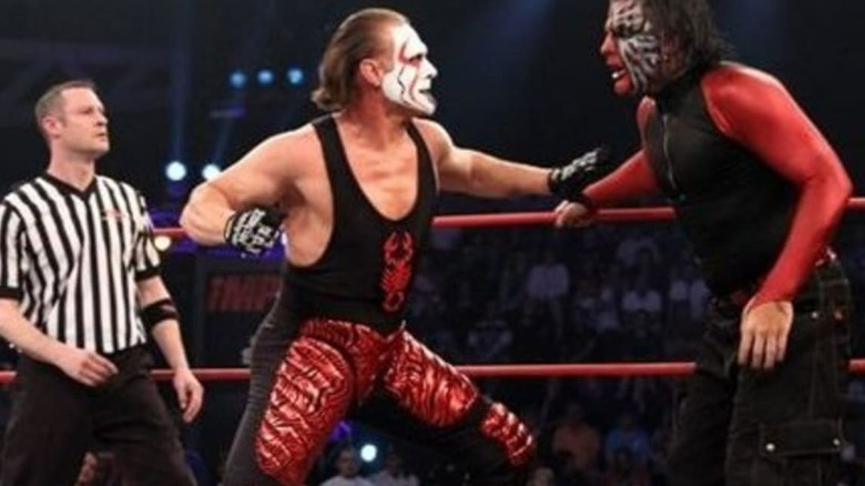 Sting punching Jeff Hardy