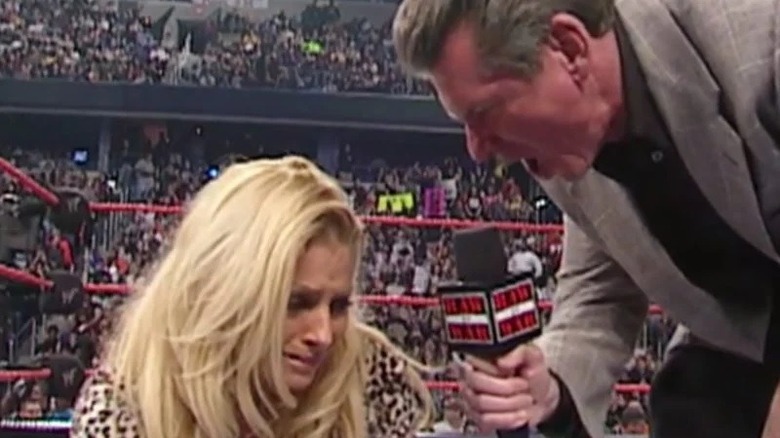 Vince McMahon screaming at Trish Stratus