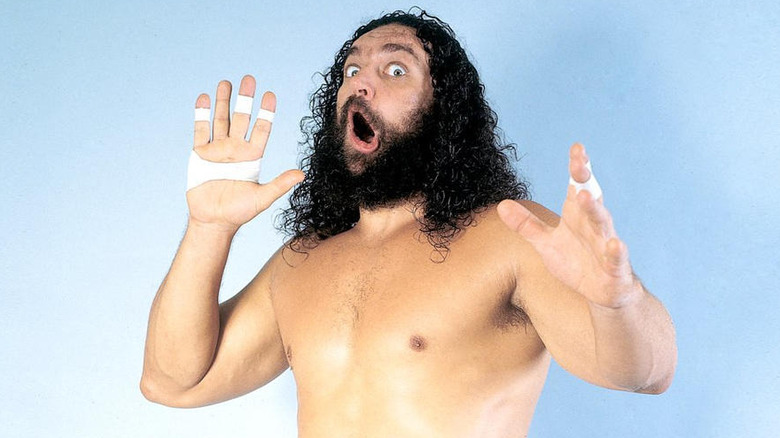 Bruiser Brody with mouth agape