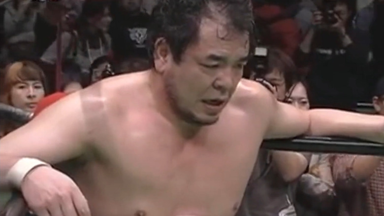 Misawa after a match