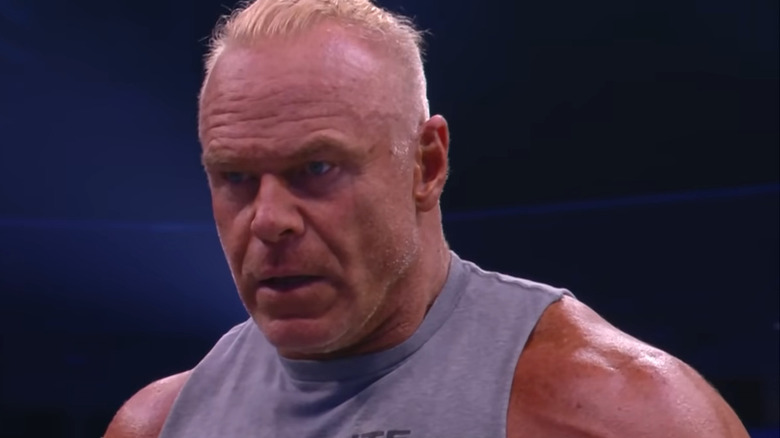 Billy Gunn looking intense in the ring