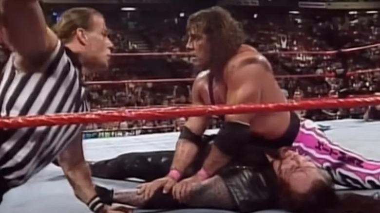 Bret Hart pinning Undertaker