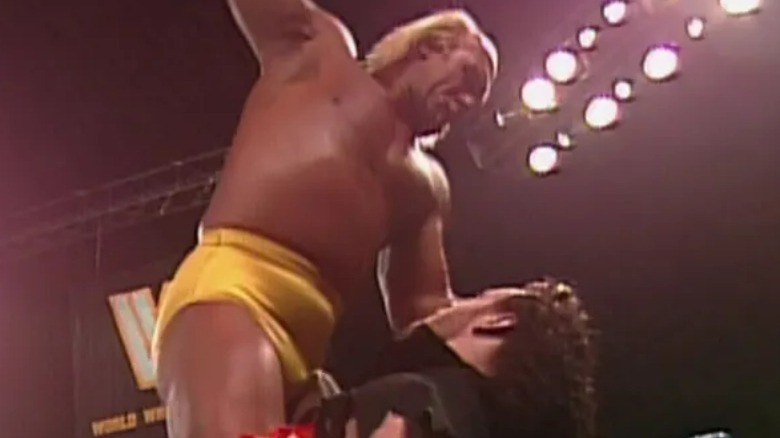 Hulk Hogan punching Undertaker