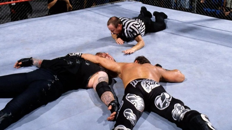 Shawn Michaels pinning the Undertaker