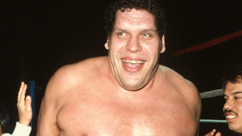 Andre the Giant smiling