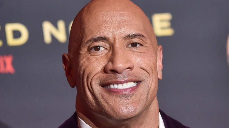 The Rock smiling