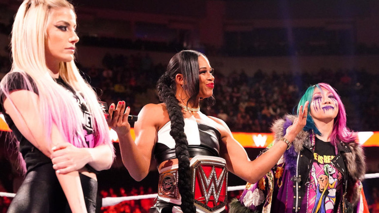 Alexa Bliss, Bianca Belair, and Asuka