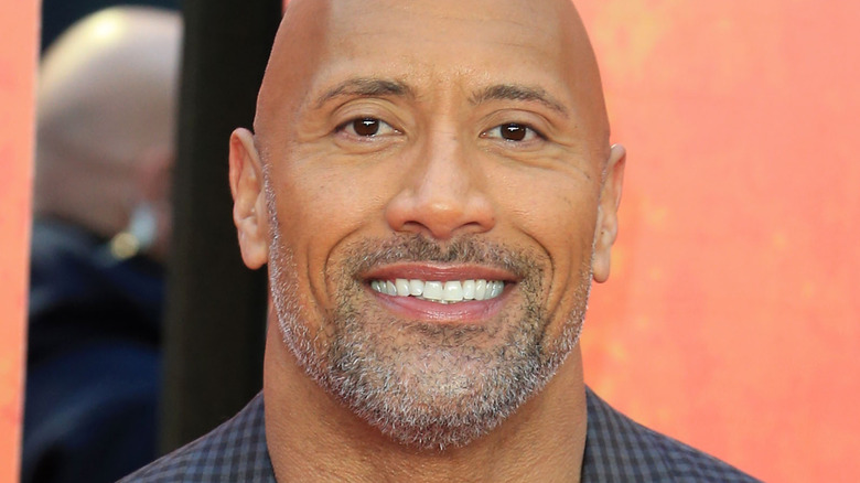 The Rock smiling