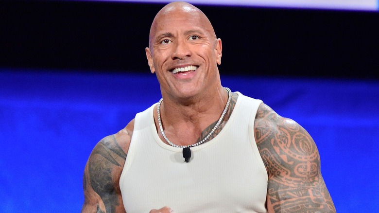 The Rock smiling