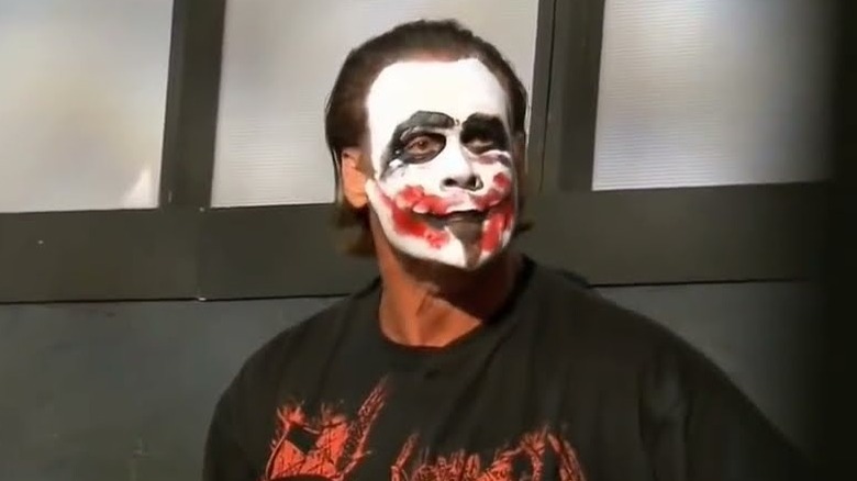 Joker Sting sitting backstage