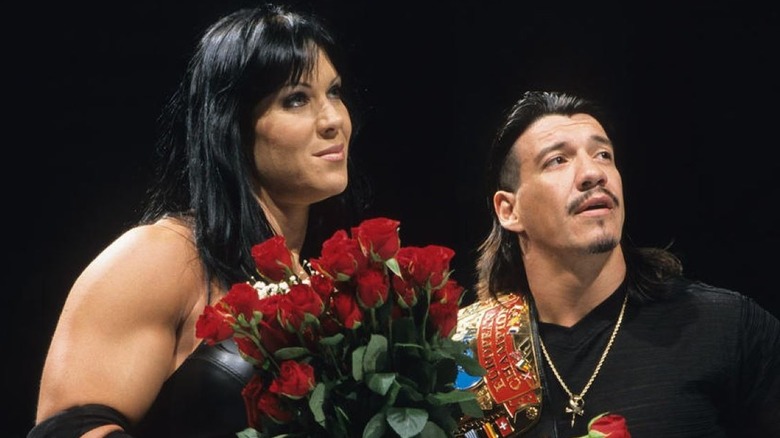 Chyna and Eddie Guerrero look right