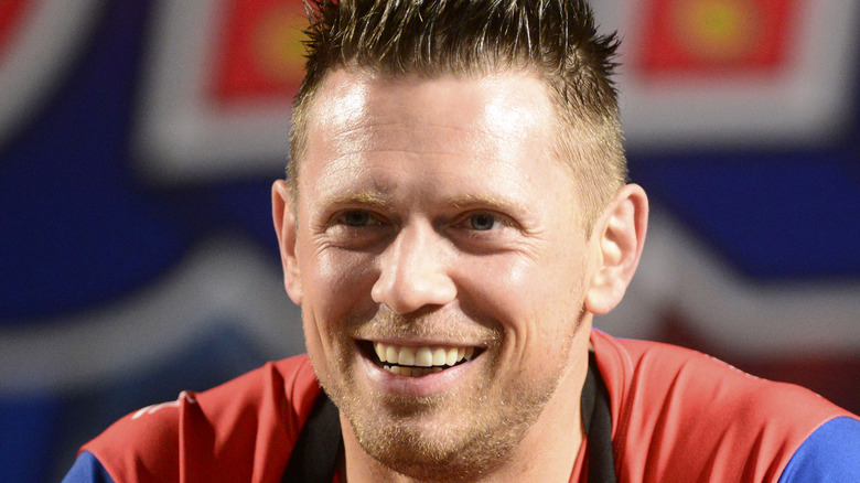 The Miz smiling