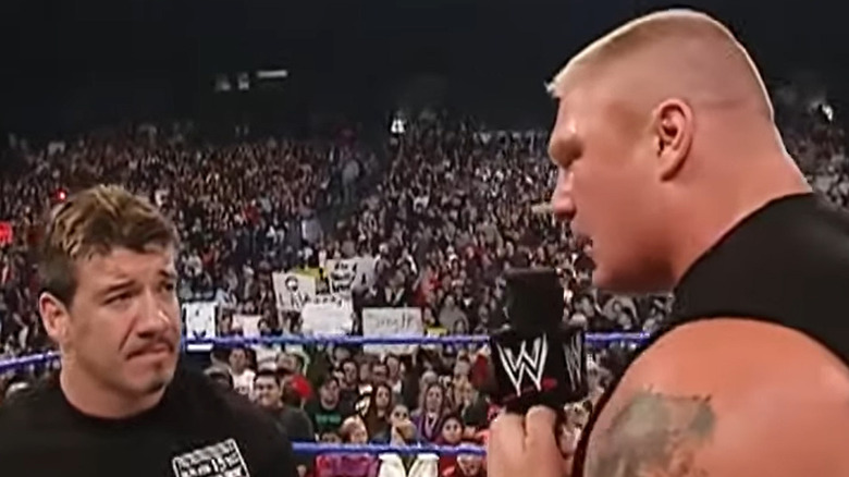Eddie Guerrero lectured by Brock Lesnar