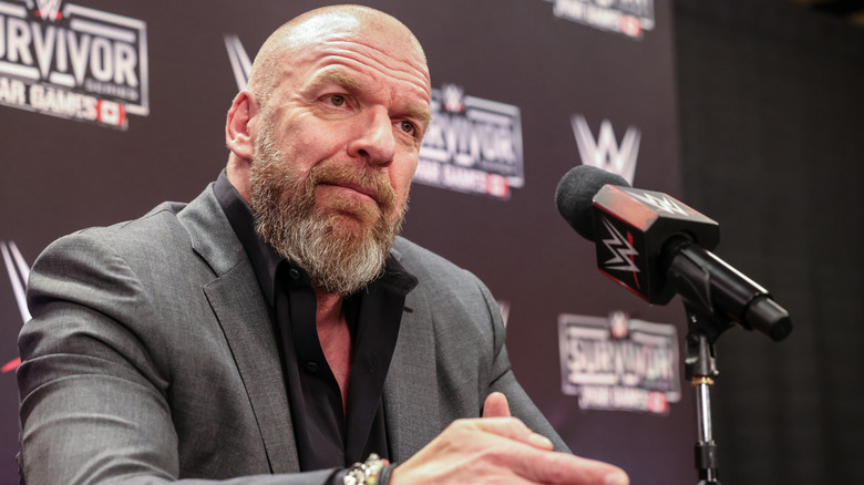 Paul "Triple H" Levesque during the WWE Post Show for Survivor Series: War Games, 2025