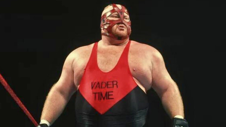 Vader wearing a red mask