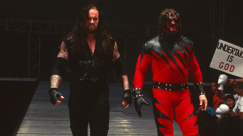 The Undertaker and Kane walking to the ring