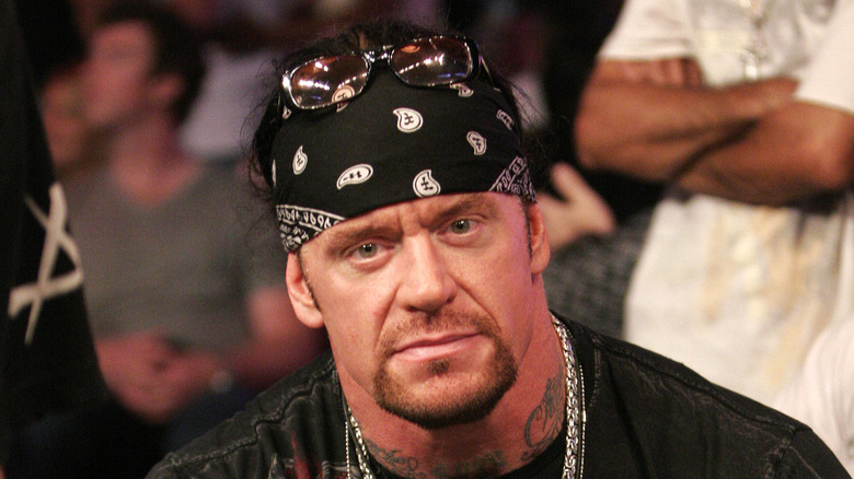 The Undertaker looking at the camera