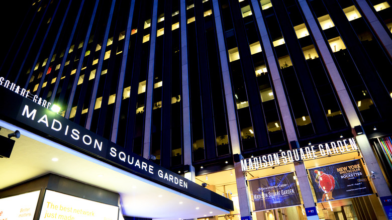 An exterior shot of Madison Square Garden