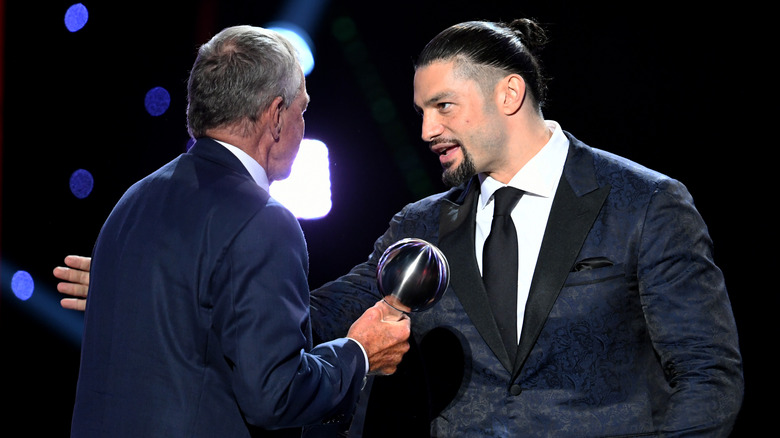 Roman Reigns accepts an ESPN award