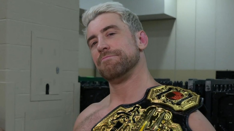 Joe Hendry backstage at WWE commenting on his recent Royal Rumble appearance