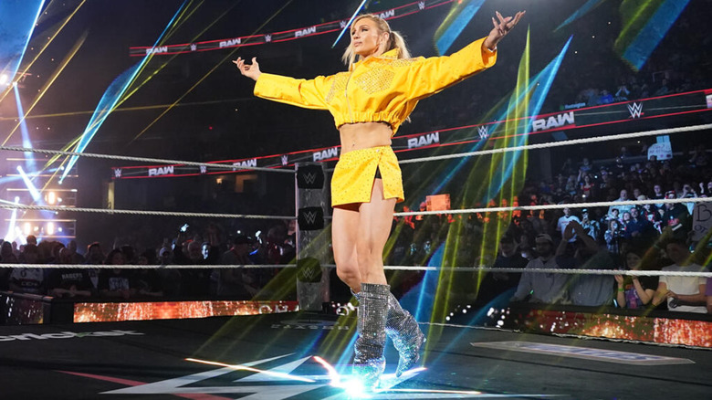 Charlotte Flair in the ring on WWE Raw