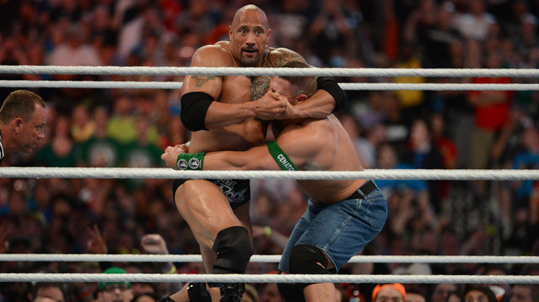 The Rock battles John Cena at WrestleMania XXVIII