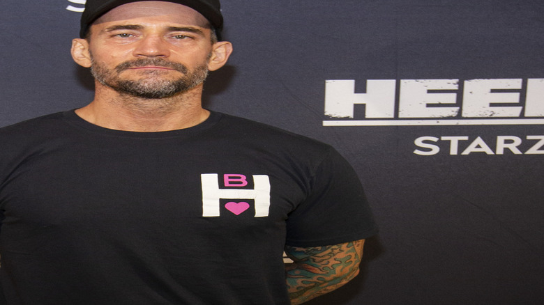 CM Punk doing promotion for "Heels," August 2021