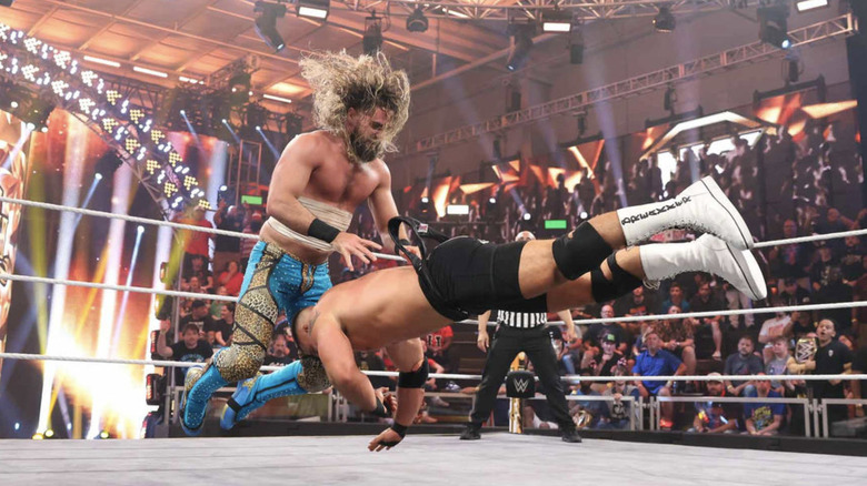 Seth Rollins wrestling Bron Breakker