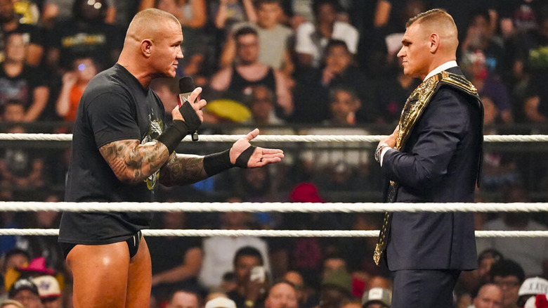 Randy Orton talking to GUNTHER