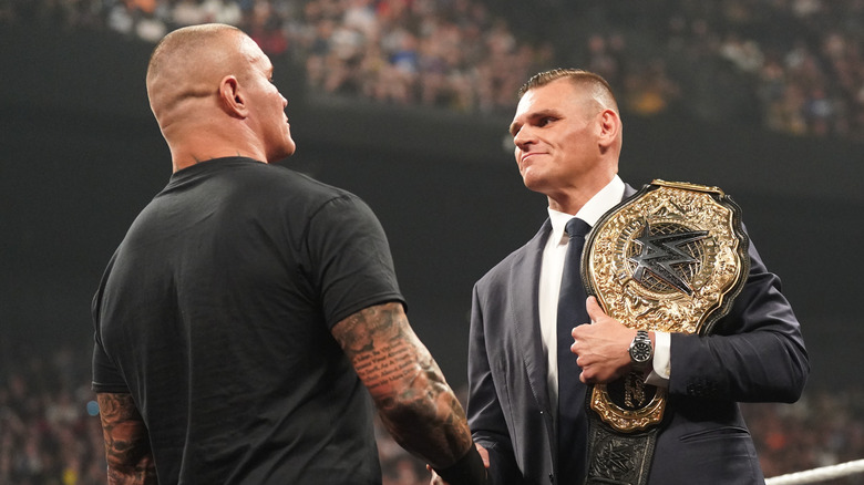 Gunther shakes Randy Orton's hand