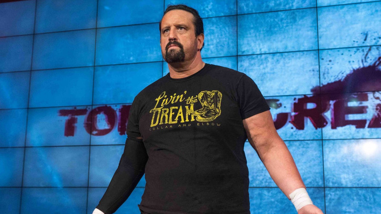 Tommy Dreamer making his way to the ring