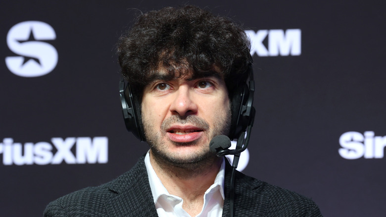 Tony Khan on a headset