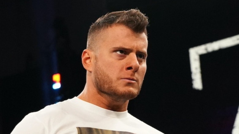 MJF stands angry in the ring