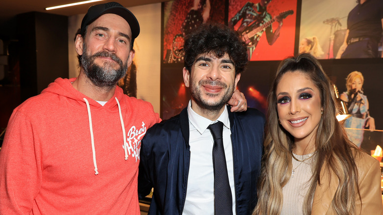 Tony Khan Pictured With CM Punk and Britt Baker