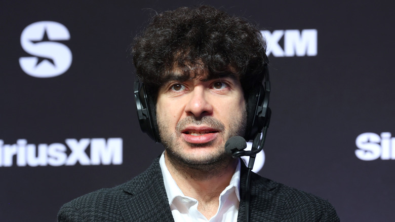 Tony Khan on a headset