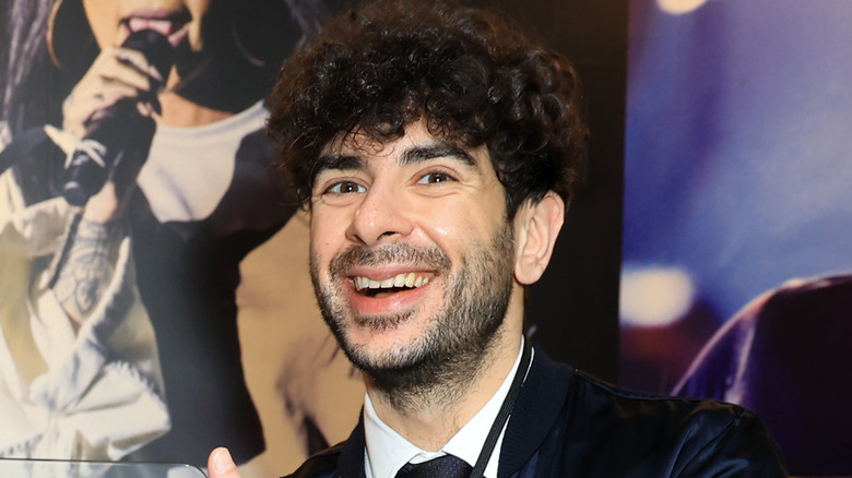 AEW CEO Tony Khan smiling