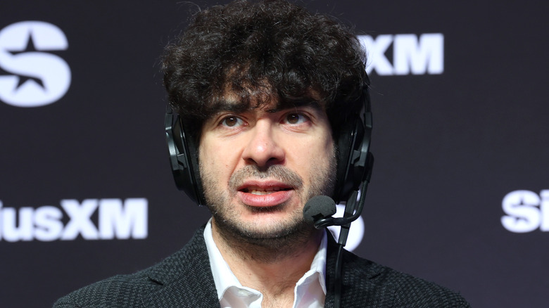 Tony Khan with the headset