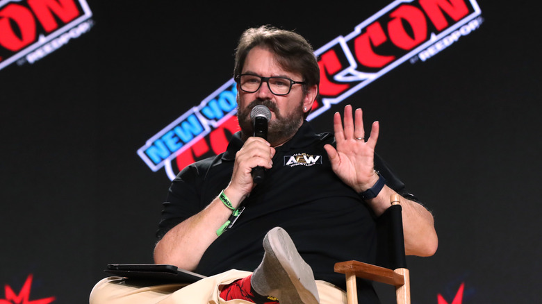 Tony Schiavone speaks to the people