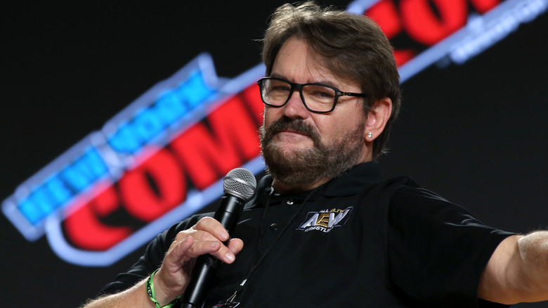 Tony Schiavone during 2021's New York Comic Con