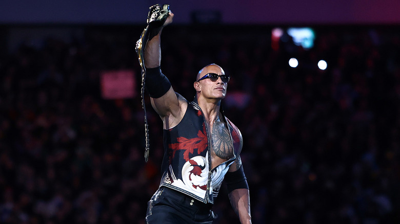 Dwayne "The Rock" Johnson in a WWE ring