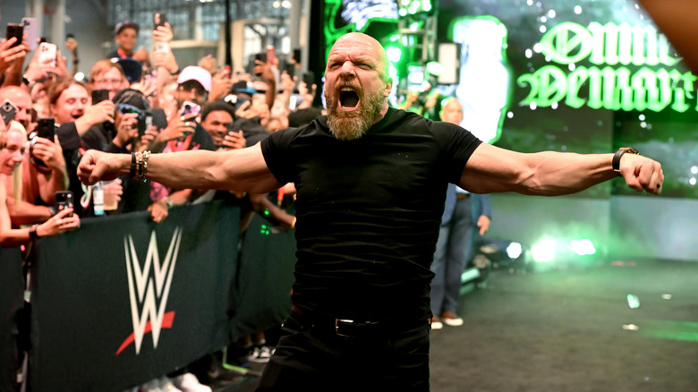 Triple H making his entrance at a fan convention