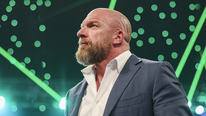 Triple H smiling