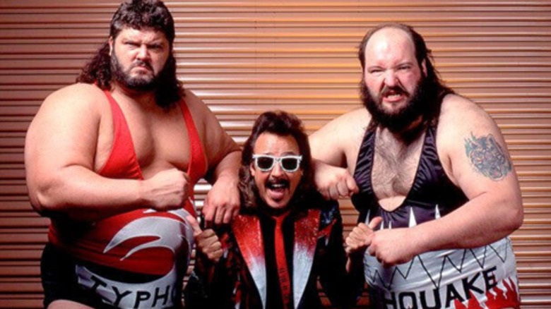 Natural Disasters with their manager Jimmy Hart