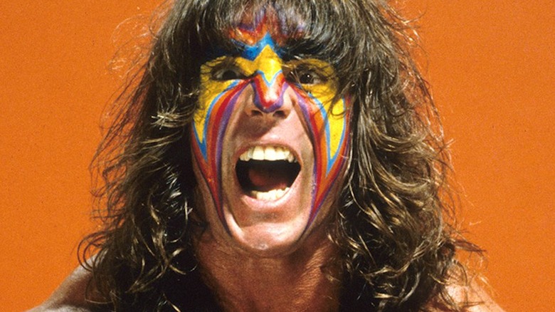 The Ultimate Warrior screaming