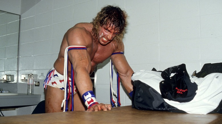 The Ultimate Warrior backstage