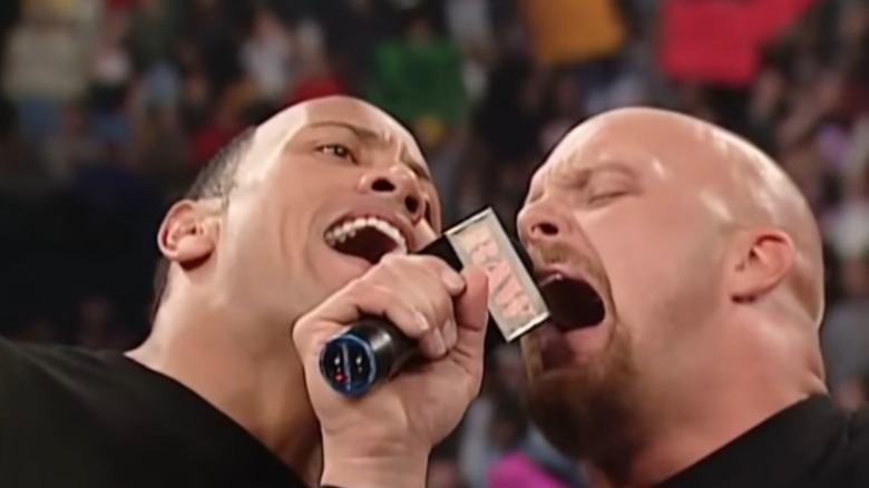 The Rock and Austin sing a duet