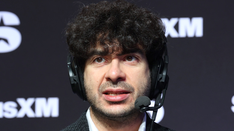 Tony Khan looking stressed