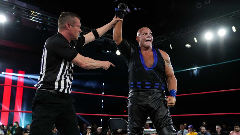 PCO celebrating a win at TNA Wrestling