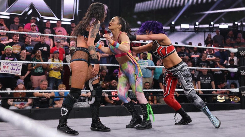 Cora Jade, Roxanne Perez, and Bayley on WWE NXT