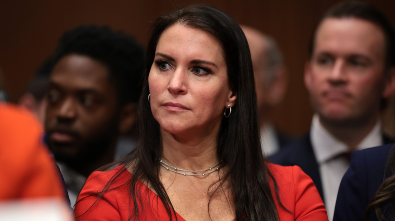 Stephanie McMahon at Linda McMahon's confirmation hearing